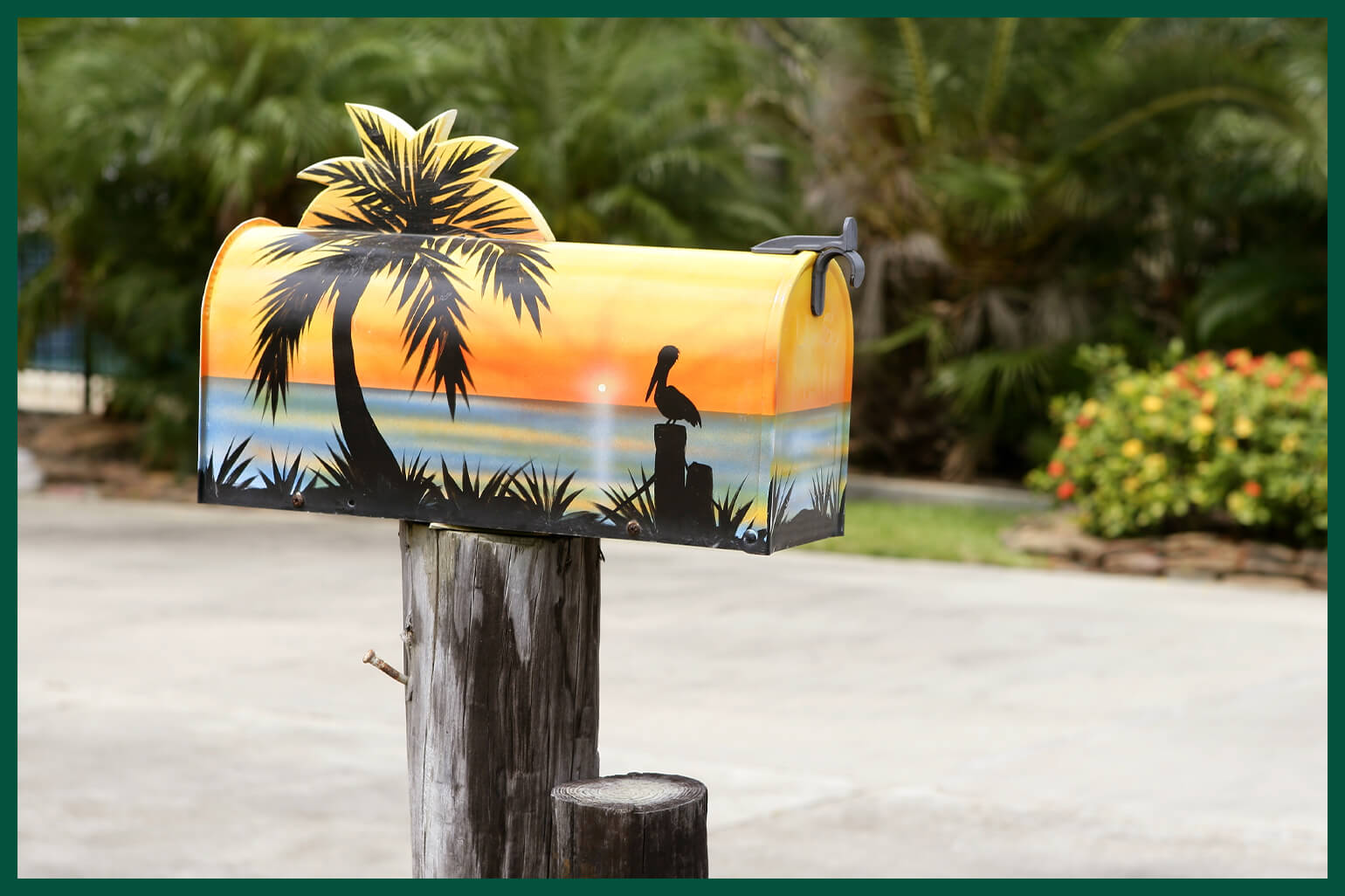 Fun beach-inspired colorful mailbox