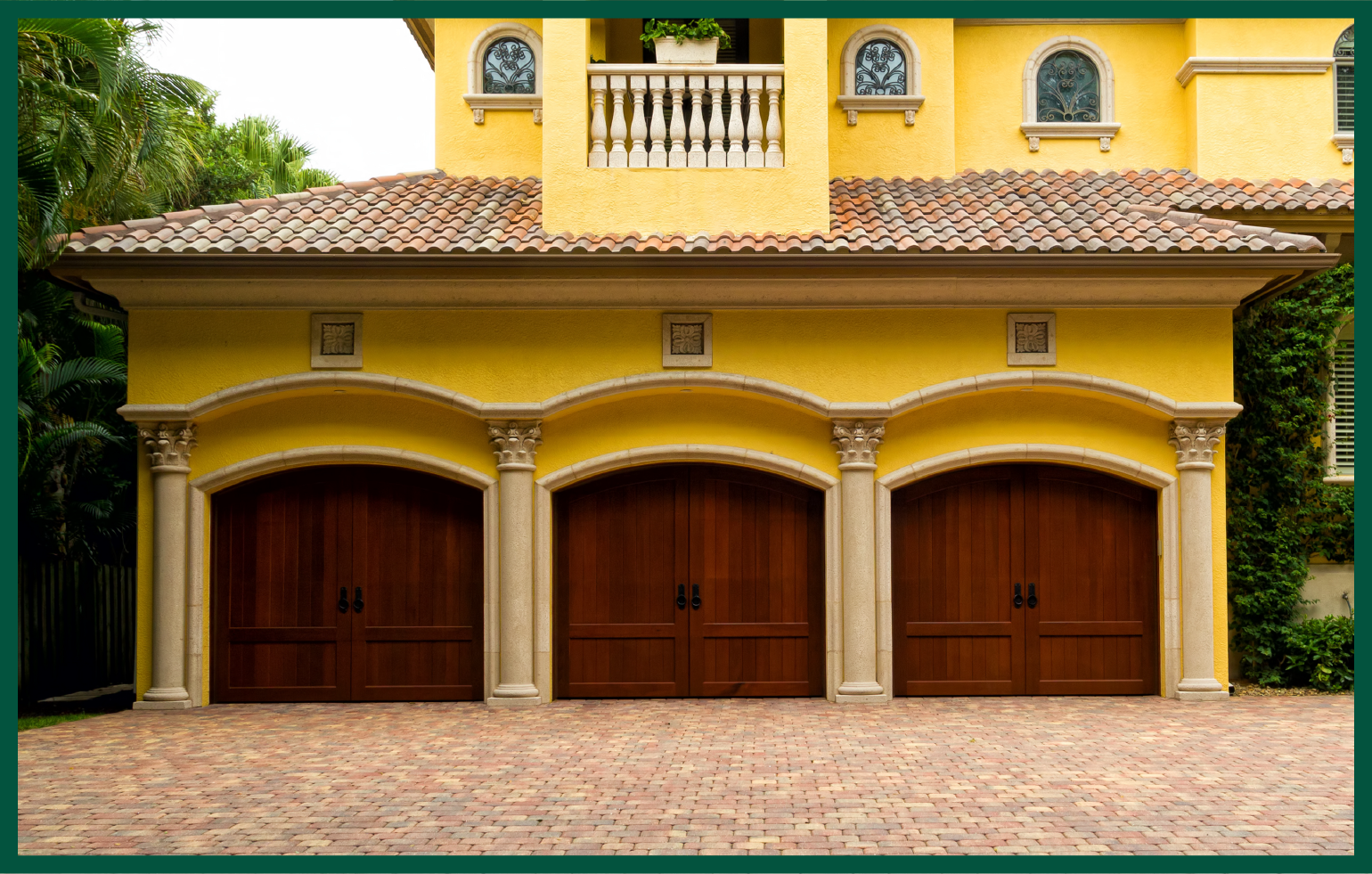 Classic-style of a swing-out garage door.