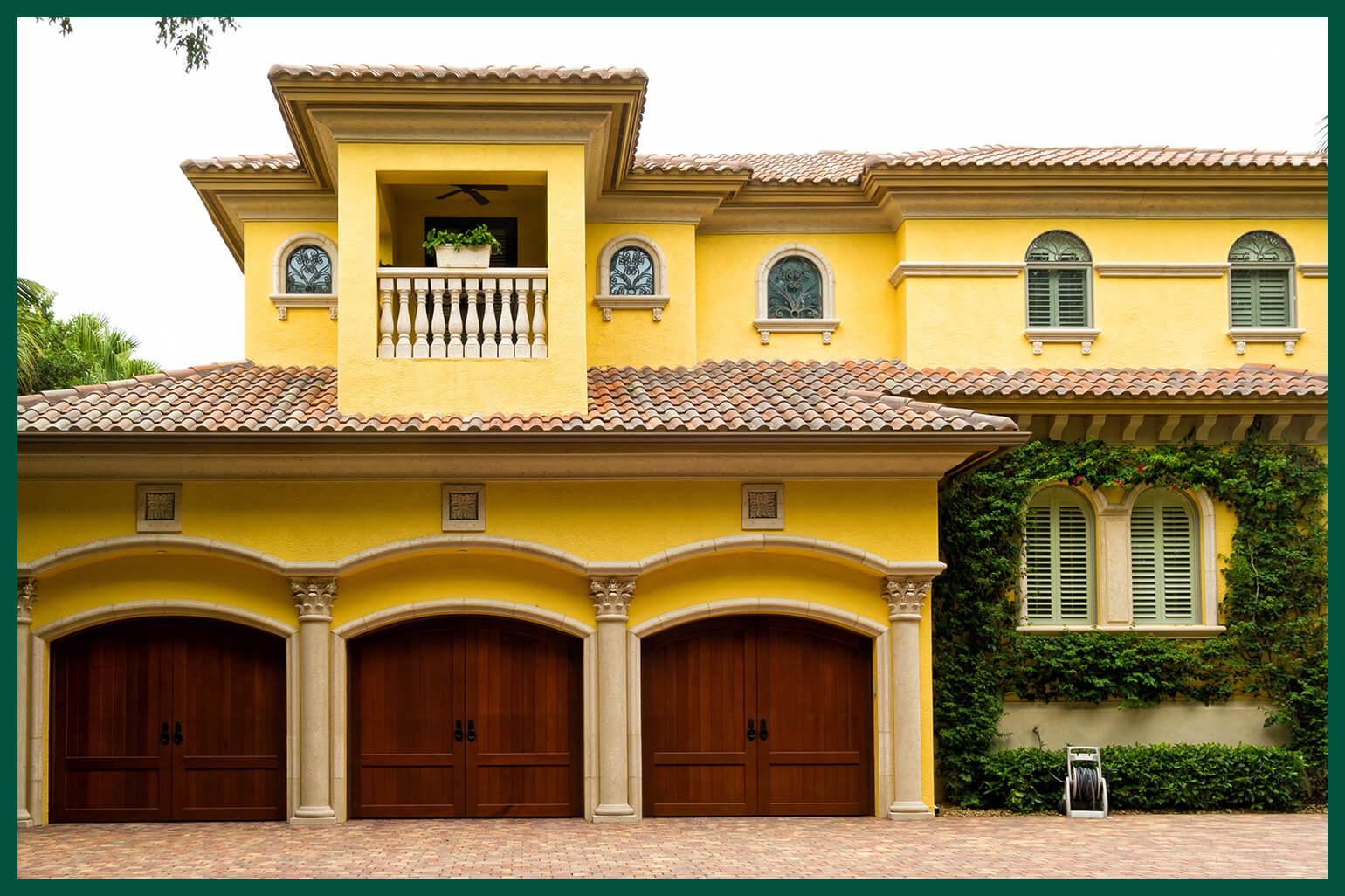 Large traditional house with second-story veranda