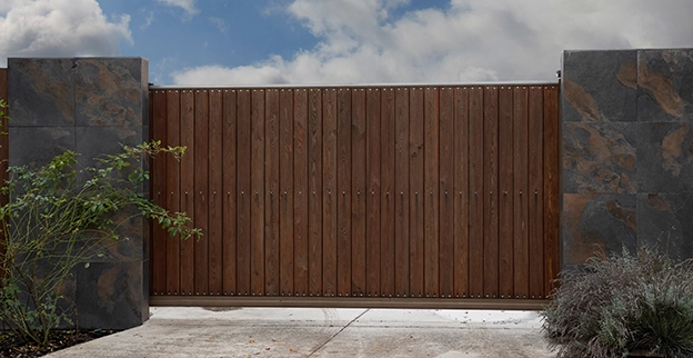 A wooden gate.