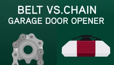 Belt vs. chain garage door openers blog illustration.