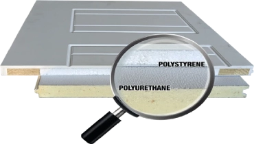 Polystyrene higher quality insulation.