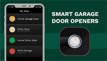 Smart garage door openers blog illustrations.